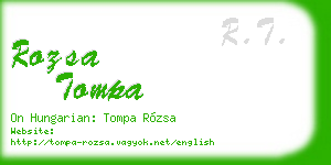 rozsa tompa business card