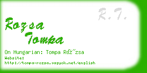 rozsa tompa business card